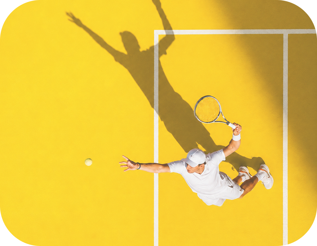 Niji E-Badge tennis scene